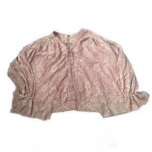 BKE Gimmicks lace pink long sleeve size medium